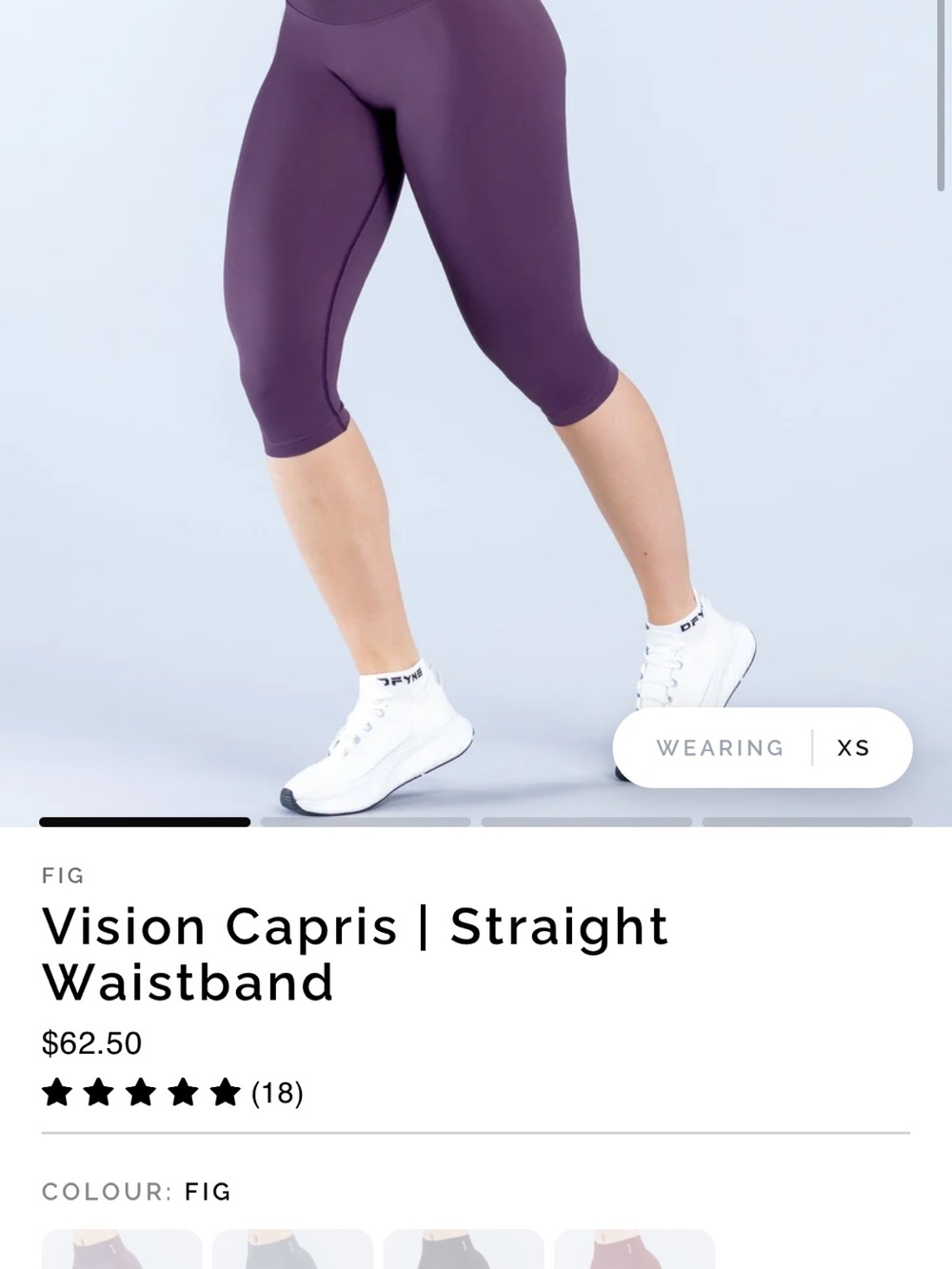 Vision Capris — Fig Straight Waistband Leggings